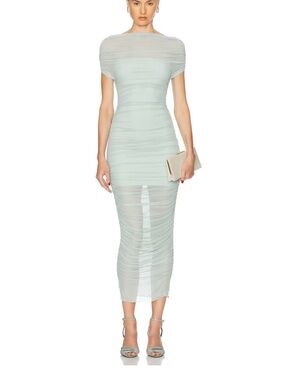 Seroya Noel Off Shoulder Midi Dress Small